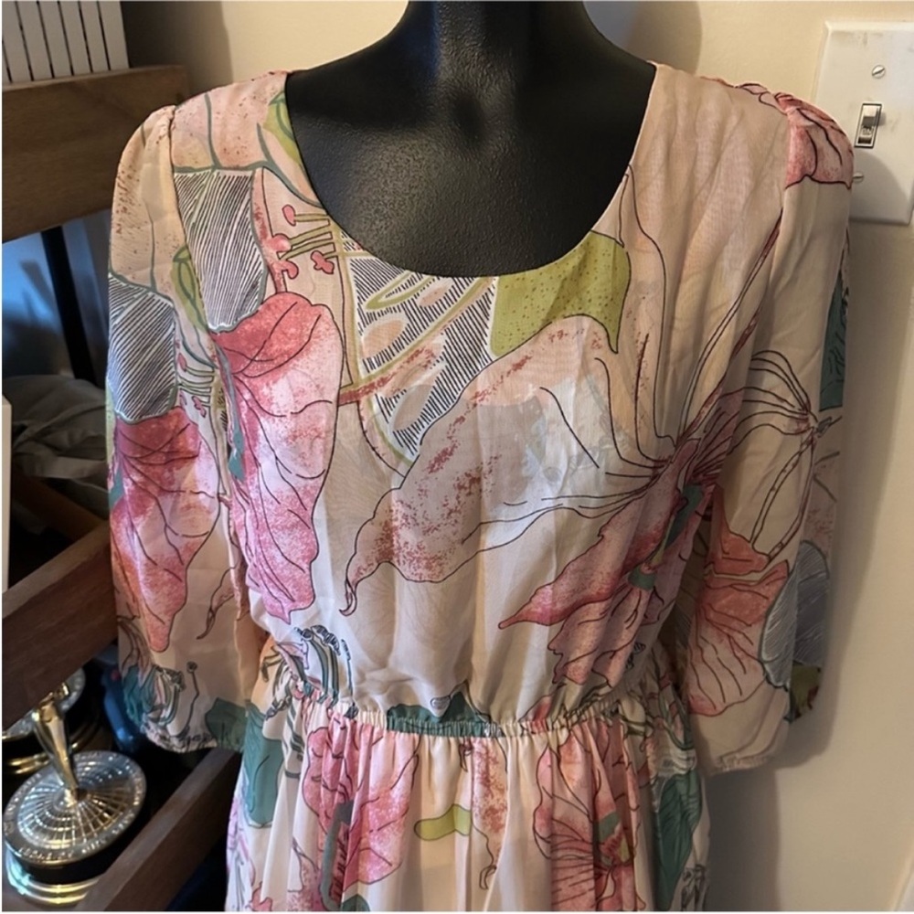 Chicwish Spring Scenery Pink Floral Print Women's Dress - Picture 6 of 13
